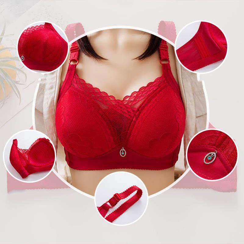 Ladies Underwear Bras Large Size Thin No Steel Rings Gathering Receiving Breasts Anti-sagging Breathable Bras