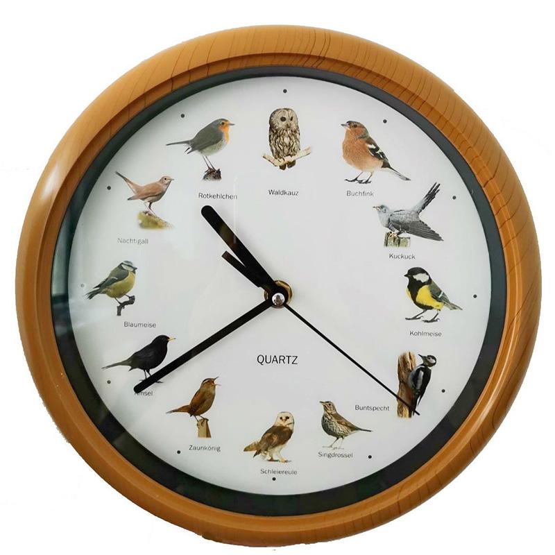 Creative Wall Clock Northern Europe 12 Kinds of Birds Hourly Time Clock Smart Turn on Good Night and Dream Function Wall Wall Clock