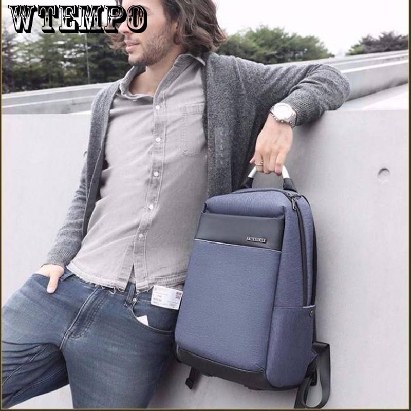 PU Leather Men's Shoulder Bags Fashion Travel Backpack Men Business Laptop Backpack School Boys Bag