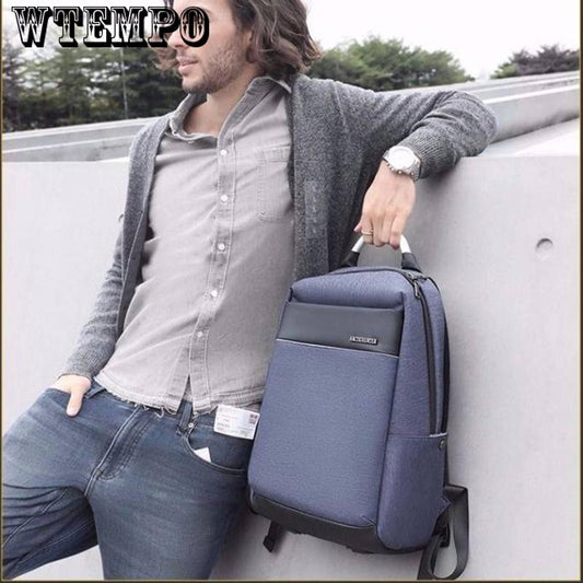 PU Leather Men's Shoulder Bags Fashion Travel Backpack Men Business Laptop Backpack School Boys Bag