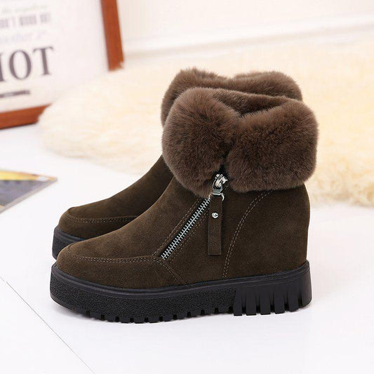 Pair of Boots Thick Plush Winter Women Snow Boots Winter Fashion Short Boots Martin Boots