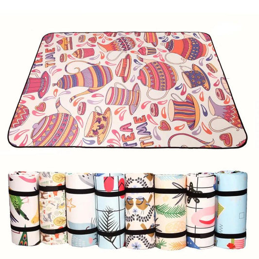 Picnic Mat Camping Moisture-proof Mat Outdoor Thickening Household Field Mat Folding Lawn Portable Waterproof Picnic Cloth