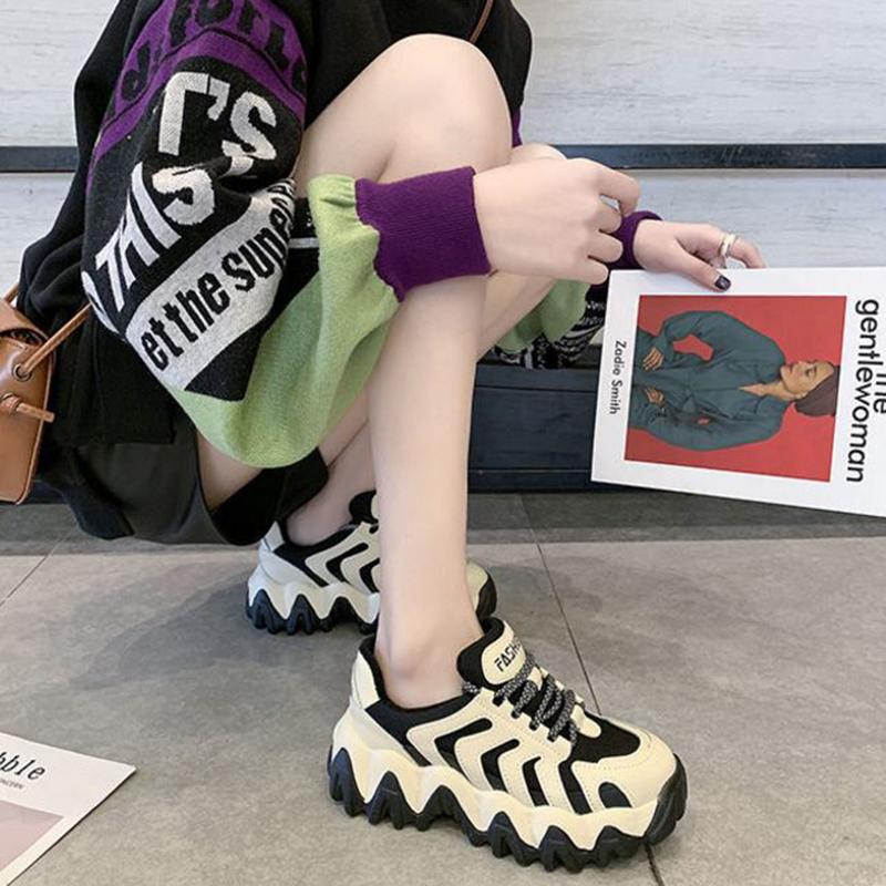 Daddy Shoes Spring Single Shoes Summer Thick-soled Increase All-match Student Sports Casual Women's Shoes