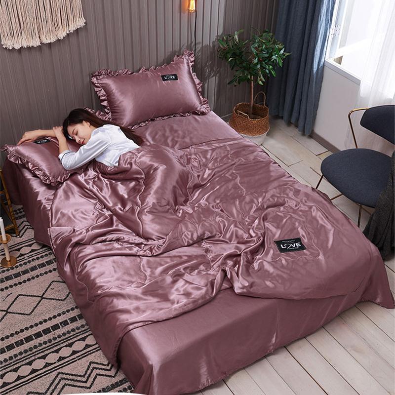 Cool Silk Summer Quilt Single Dormitory Quilt Double Spring and Autumn Thin Air-conditioning Quilt