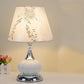 Ceramic Table Lamp E27 Bedroom Bedside Lamp Modern Fabric Decorative Table Lamp