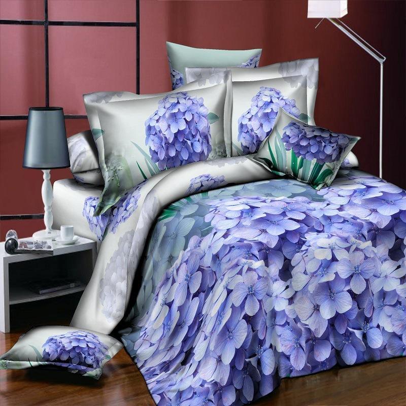 Duvet Cover Set 3D Oil Painting Bed In A Bag 4pcs Bedding Sets Flat Bed Sheet Comforter Duvet