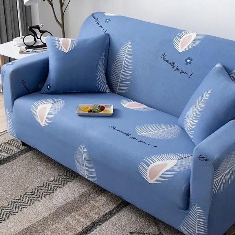 1/2/3/4 Seat Universal Sofa Cover Retractable Elastic Sofa Cover Anti-mite Printed Sofa Protector