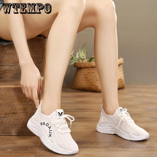 Cloth Shoes Women's Shoes Net Shoes Solid Color Breathable Casual Shoes Sports Running Shoes