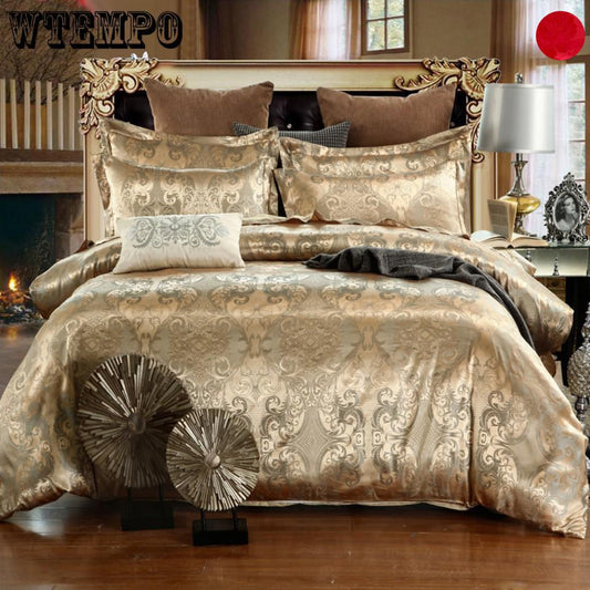 3pcs/set Luxury Bedding Sets Jacquard Queen/King Size Duvet Cover Set wedding Bedclothes Bed Linen