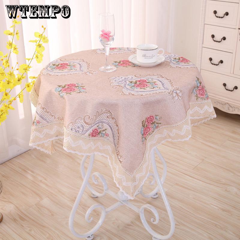 WTEMPO Tablecloth Waterproof and Oil-proof Fabric Cotton and Linen Tablecloth Coffee Table Cloth