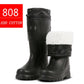 Winter Rain Boots and Velvet Men's Warm Rain Boots In High Tube Non-slip Cotton Water Shoes Thick Rubber Shoes Waterproof Shoes