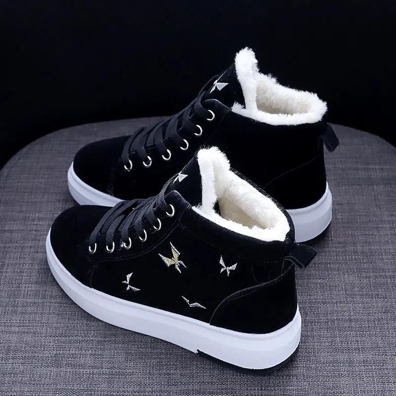 Winter Plus Velvet Thick All-match Warm Shoes Autumn and Winter Shoes Snow Boots Women