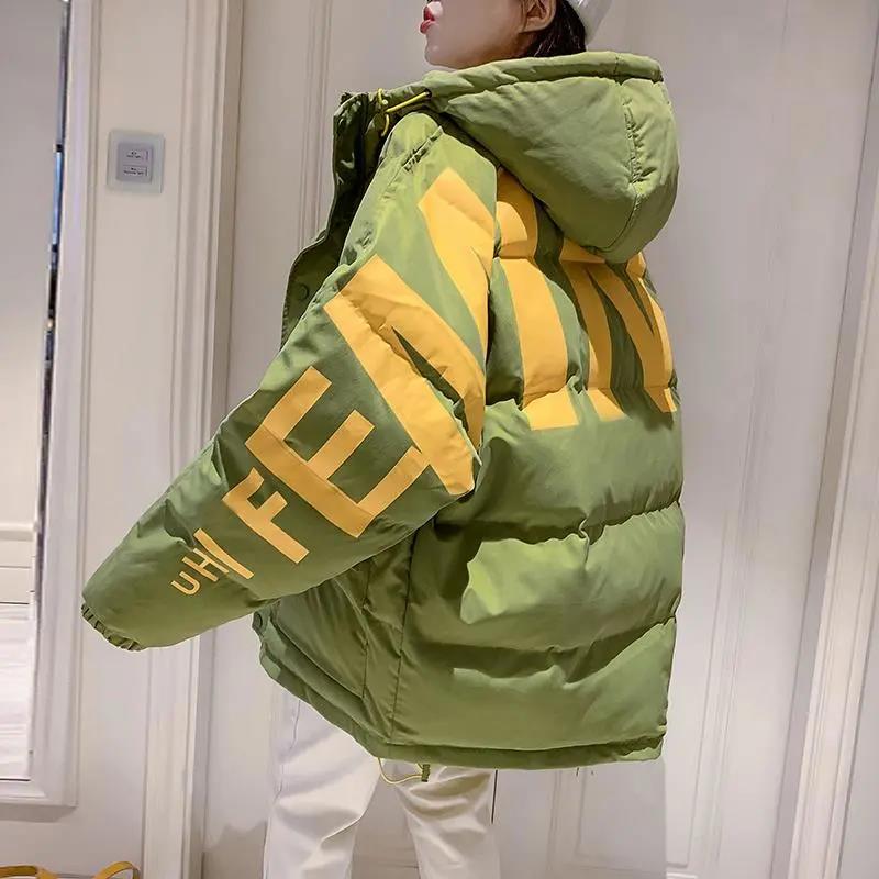 Down Padded Jacket Women's Winter Mid-length Winter Padded Jacket Korean Version Loose Thick Warm Bread Jacket