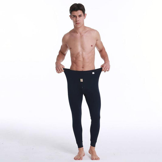 Men Winter Thermal Underwear Autumn Clothes Tight Pants Thicken Windproof Comfortable Soft Lining High Elasticity Wearable Spring Pajamas Sweatpants