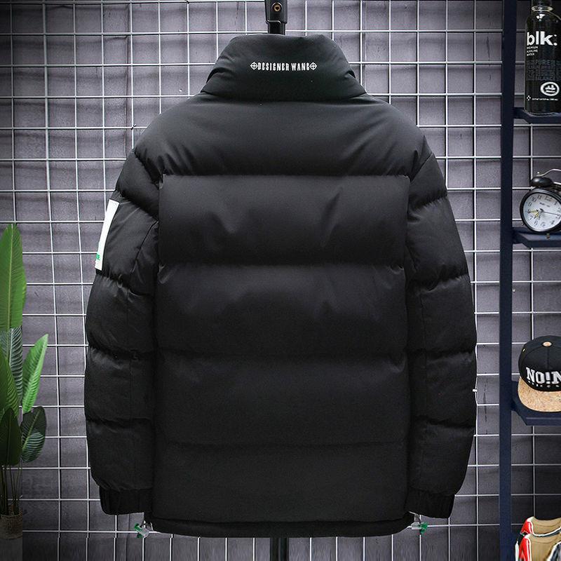 Men's Hooded Jacket Warm Cotton Jacket for Teenagers Plus Thicker Size Fat Style Double-sided Wear Student Cotton Jacket