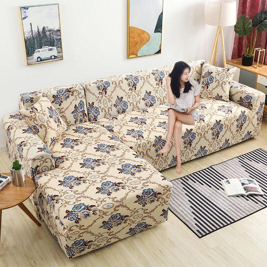 L-shaped Non-slip Elastic Machine Washable Living Room Sofa Cover Is Soft and No Pilling and Does Not Fade