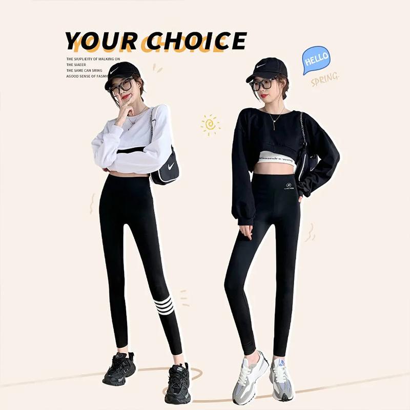 Women's Sweaty Burn Fat Shark Skin Leggings Wear High Waist Yoga Barbie Gym Sports Fitness Stovepipe Pants Running Walking Slimming Pants