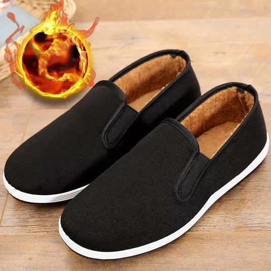 Autumn and Winter Cotton Shoes Plus Velvet Thickened Men's and Women's Non-slip Soft Bottom Wear-resistant Cloth Shoes