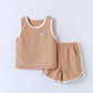 Girls Baby Vest Suit Children Sleeveless Top Shorts 1-3 Years Old Boys Summer Thin Clothes