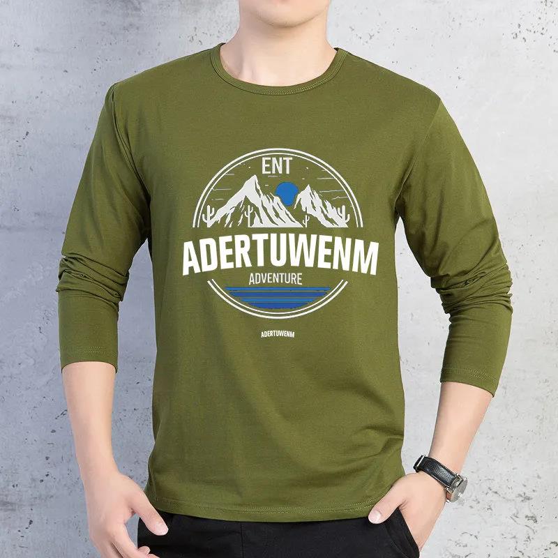 Autumn Men's Long-sleeved T-shirt Youth Round Neck Bottoming Shirt Plus Size Men's Top T-shirt