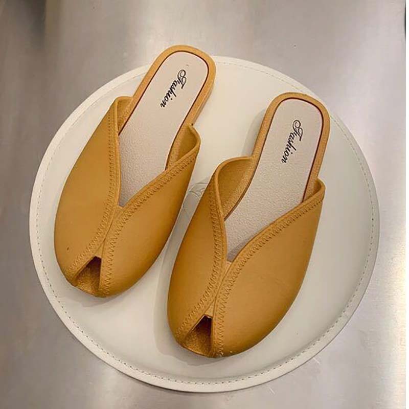 Fish Mouth Sandals and Slippers Women Summer Wear Korean Fashion All-match Student Non-slip Beach Shoes Women The Shoes Are One Size Smaller