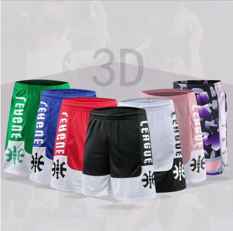 Men's Basketball Pants Fitness Running Sports Shorts Loose and Quick-drying Street Ball Pants Women's Training Over The Knee Beach Five-point Pants