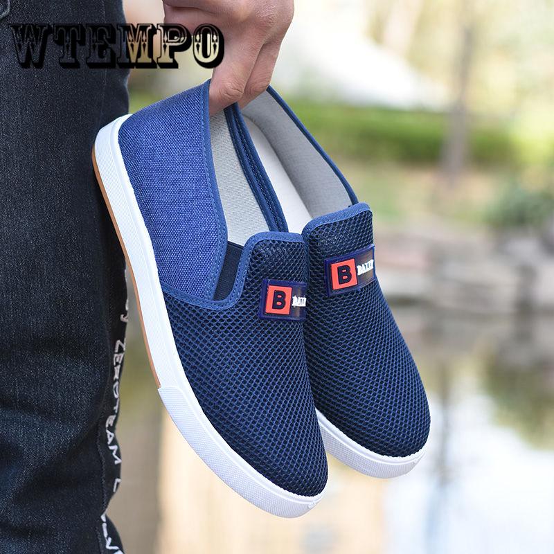 WTEMPO Brand Men's Shoes Fashion Canvas Shoes Men Loafers