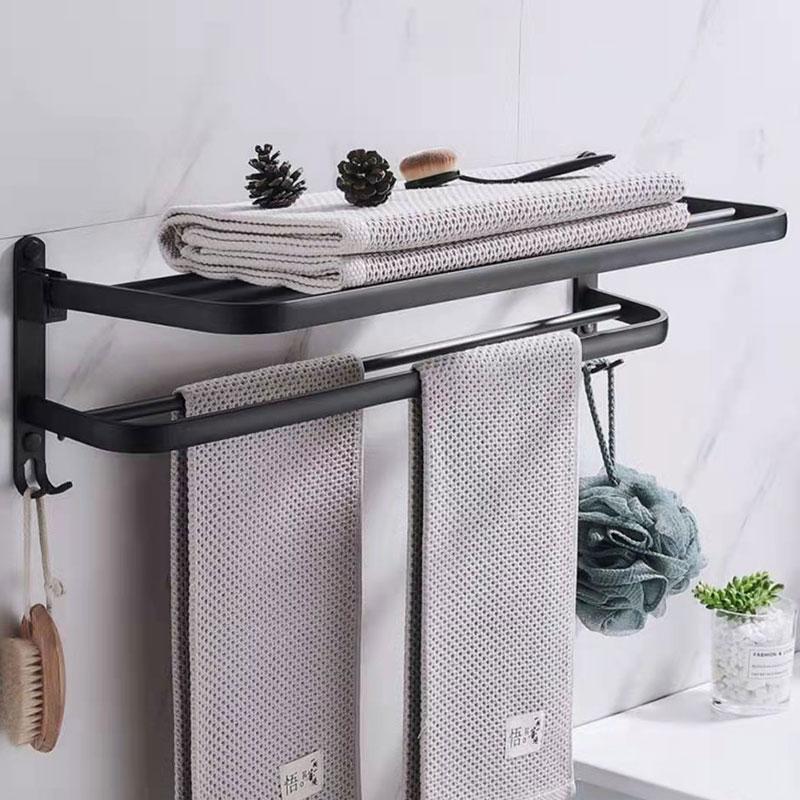 Bathroom Towel Rack Porte Serviettes Toilet Rack Toilet Storage Rack Wall Hanging Clothes Hook Towel Rack Accroche