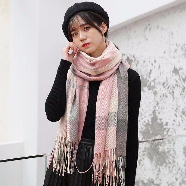 Long section scarf Birthday present Winter warm scarf Christmas gift Woman Trend Wild Shawl scarf