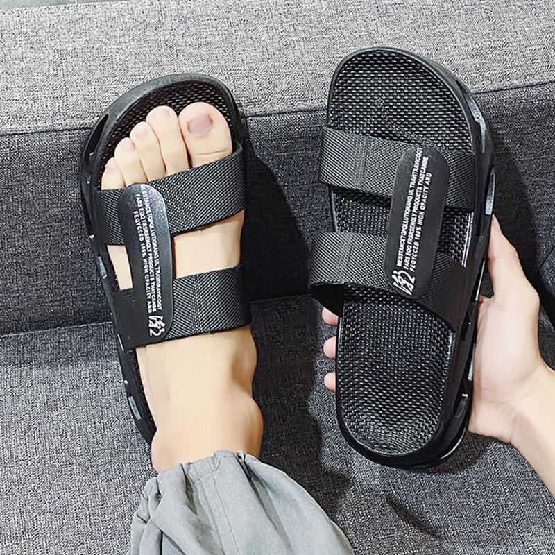 Outer Wear Trendy Personality Men's Slippers Fashion Blogger Beach Sandals Summer Household Non-slip Flip Flop Sandals