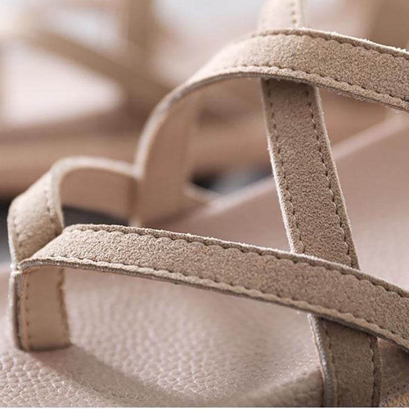 All-match Word Buckle Flip Flops Women's Sandals Summer Platform Platform Shoes Student Flat Roman Shoes