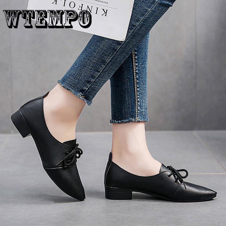 Women Soft Pu Leather Shoes Woman Casual  Flat Leather Shoes Soft Bottom Loafers