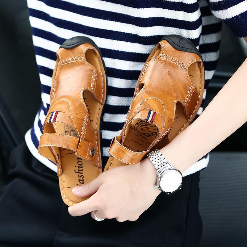 Men's Sandals Men's Sandals Men's Shoes Summer Leather Sandals Men's Leather Casual Shoes Slippers