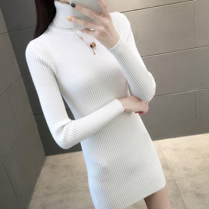 Knitted Women Sweater Dress Women 2019 Autumn Winter Party Dress Vestidos Bodycon Dresses