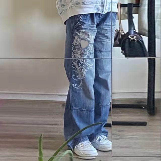 Y2K Low Rise Staright Cargo Jeans Wrap Belt Retro Denim Pants Ruched Drawstring Women Denim Trousers Street Indie Aesthetic Jean