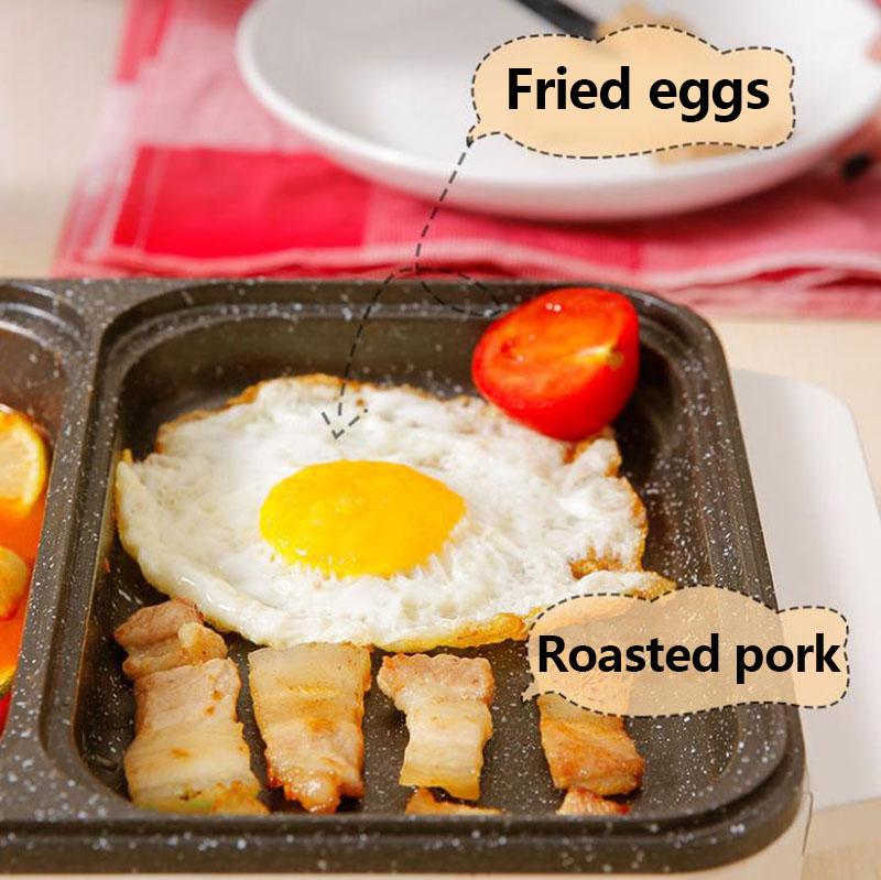 1200W BBC Heat Pot Machine Electric Bakeware Smokeless Fried Steak Pan Multi-purpose Grill Pan Nonstick Pot