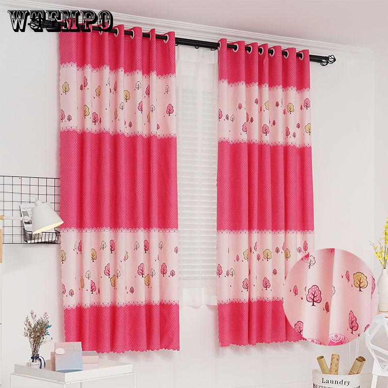 2pcs Short Curtain Living Room Bedroom Small Curtain Finished Shade Curtain