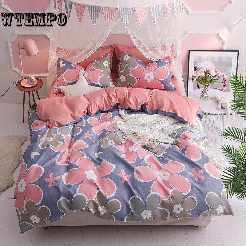 Bedding set bedding quilt cover sheets pillowcase bedding set home bedroom supplies