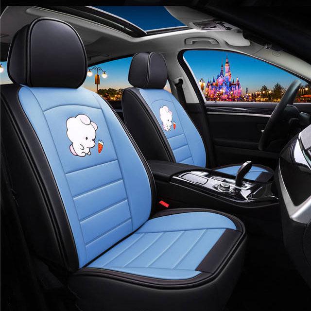 Four seasons universal full leather seat cushion cartoon seat cover five seat car cushion