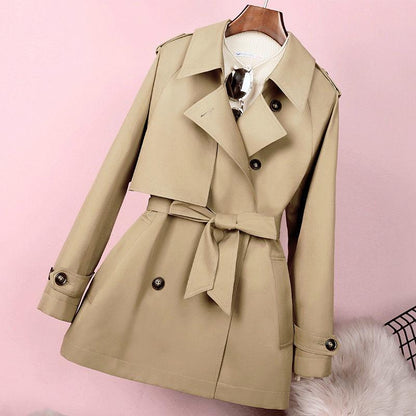 2021 Women's Short Windbreaker Autumn Coat British Style Coat