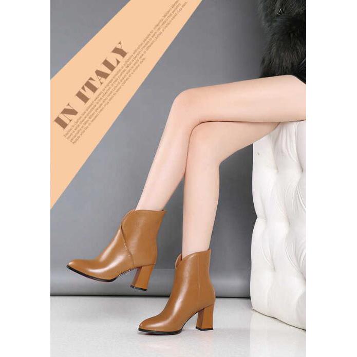 Autumn Winter Boots Martin Boots Women's Leather Shoes Women's Snow Boots Winter Plus Velvet Shoes