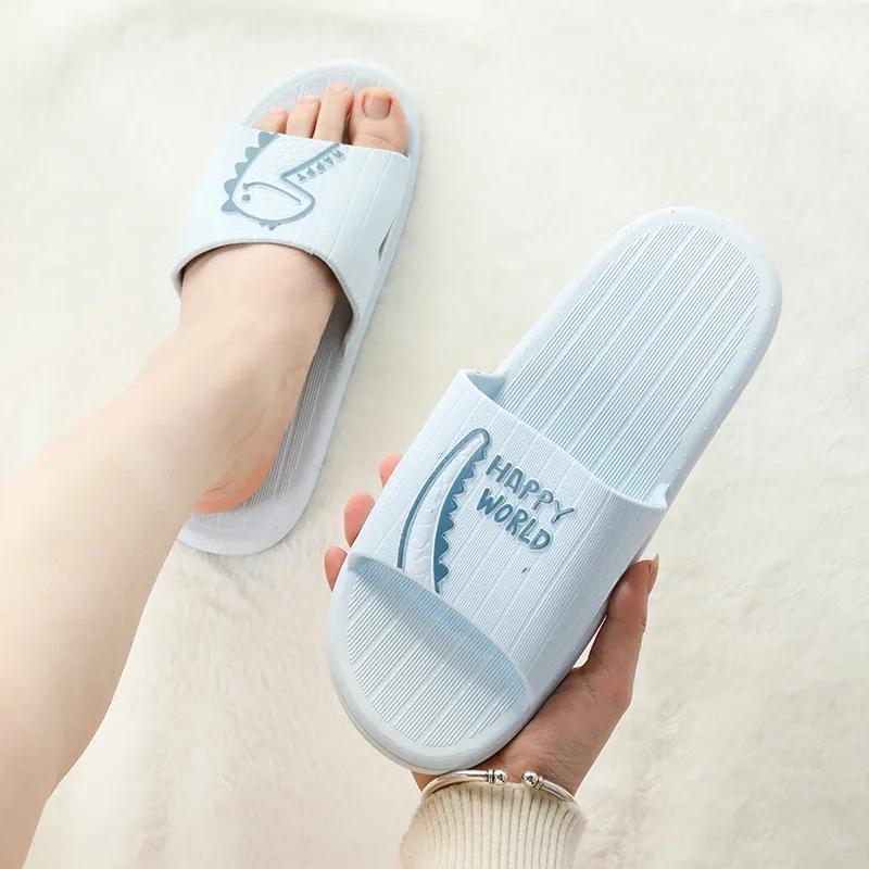 Couple Sandals and Slippers Women's Summer Home Indoor Bathroom Non-slip Bath Soft Bottom Home Men's Flip Flops Soft Sole Comfort Sandals