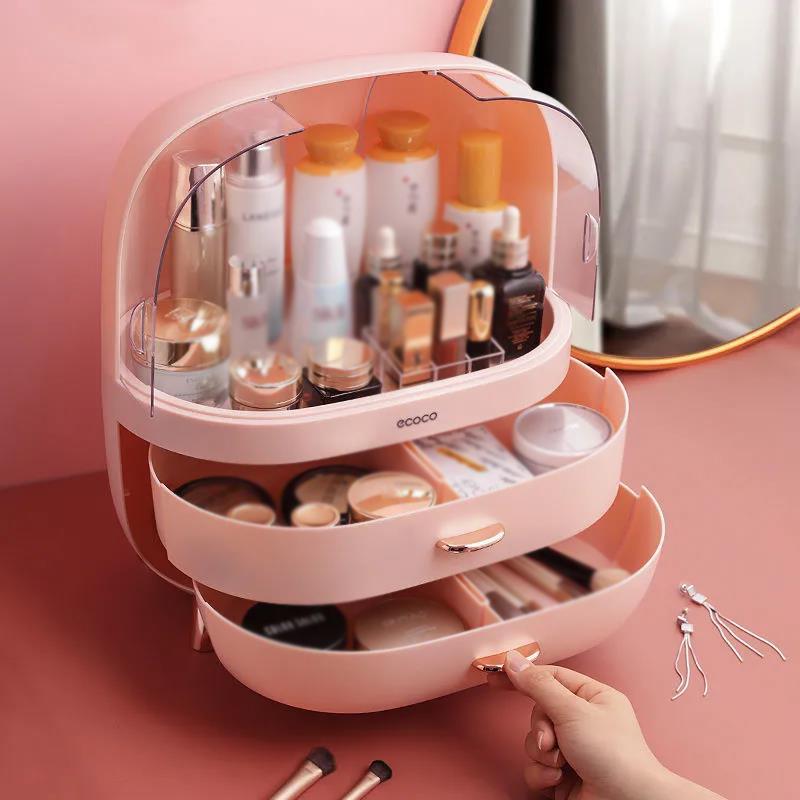 Fashion Acrylic Cosmetic Box Transparent Makeup Jewelry Drawer Home Storage Boxs Multifunctional Travel Cosmetic Organizer