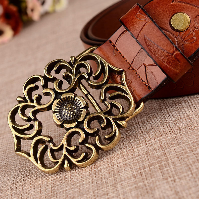 Belts Himanjie Women Fashion Leather Belt Alloy Buckle Waistband Accessories