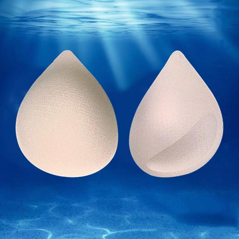 Natural Latex Insert Breast Pads Gather Support Thickened Push Up Bra Pads Underwear Wedding Dresses Accessories with One-piece Padded Underwear