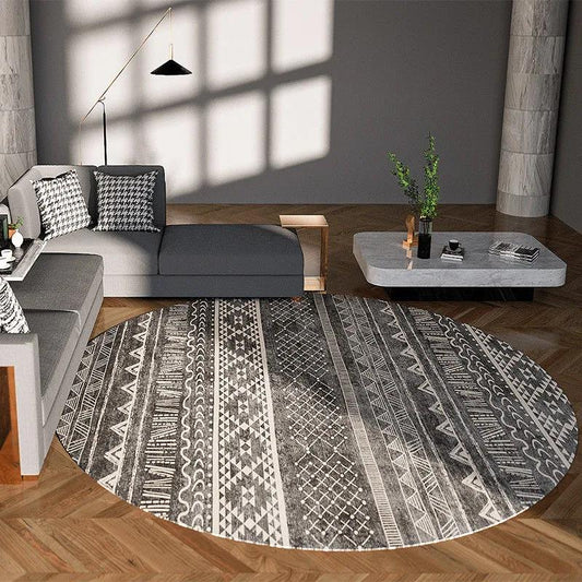 Round Carpet Living Room Large Area Mat High-grade Clothes Room Carpet Home Room Dressing Table Floor Mat Fashion Wind Water Wash