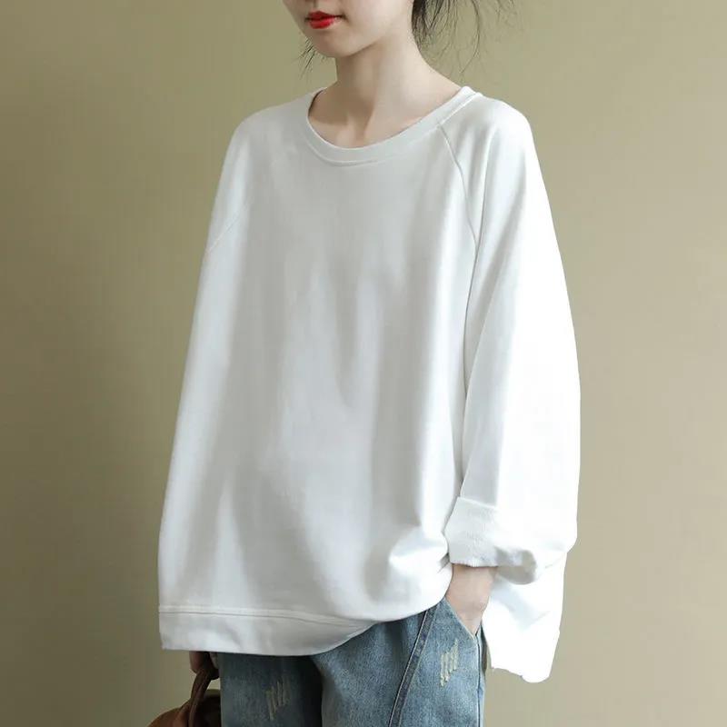 Sweatshirts Women's Spring and Autumn Fashion Round Neck Loose Large Size Casual T-shirt