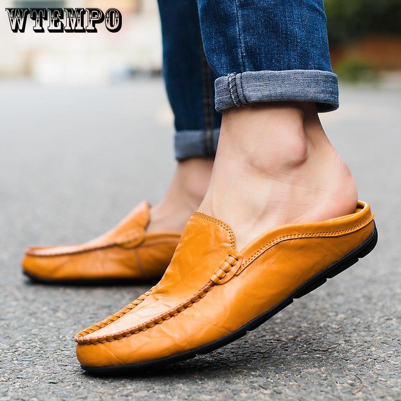 Men Shoes Genuine Leather Shoes Loafers Men Moccasins Slip On Flats Men Casual Boat Shoes Leather Te