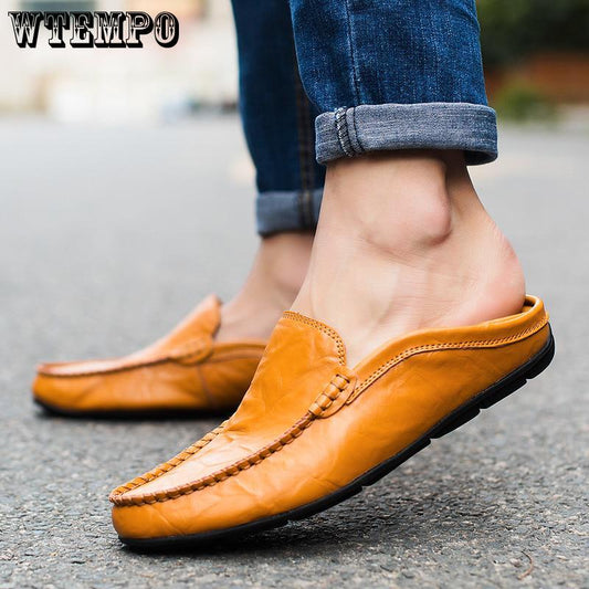 Men Shoes Genuine Leather Shoes Loafers Men Moccasins Slip On Flats Men Casual Boat Shoes Leather Te