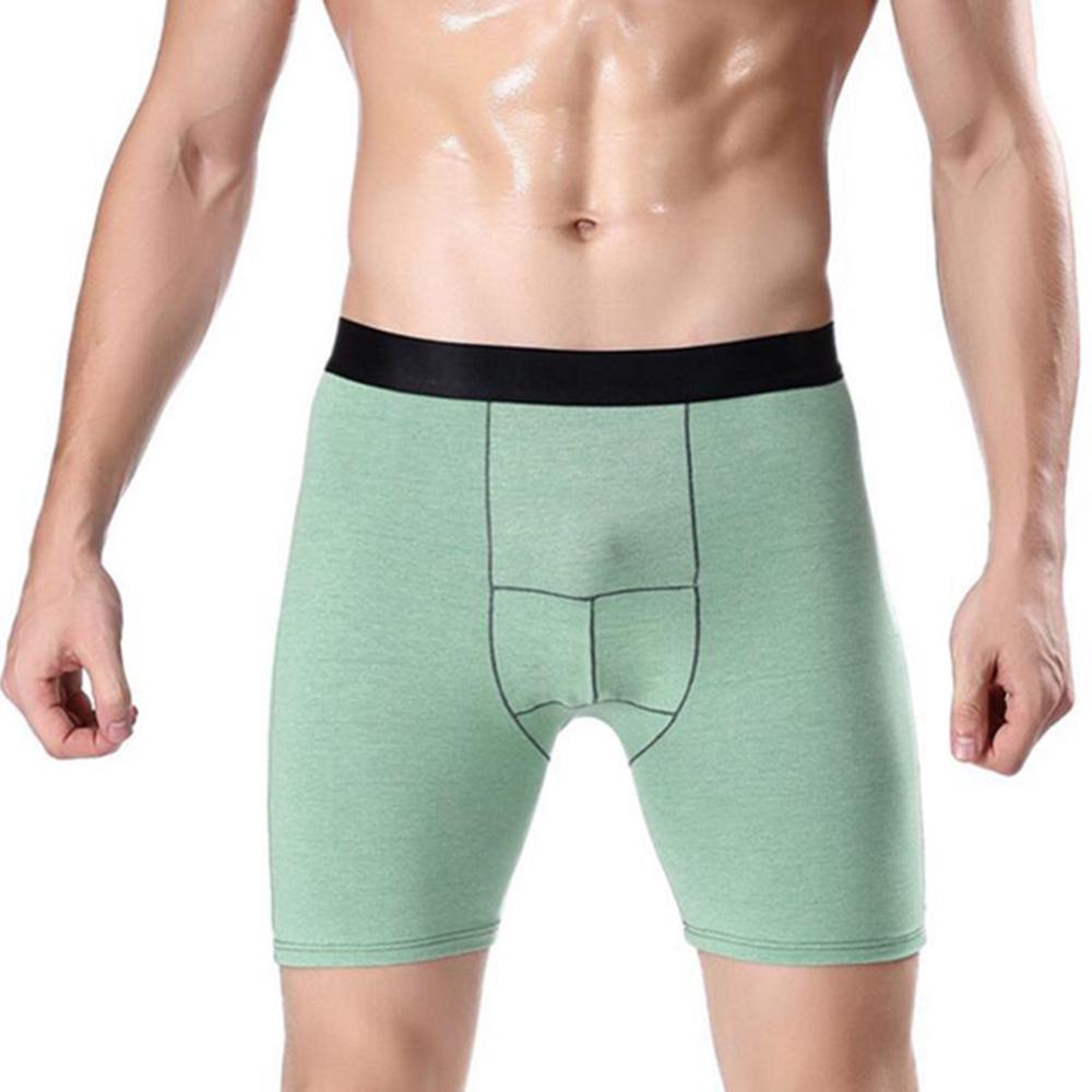 Fashion 4pcs Men's Long Underwear Boxer Body Sculpting Anti-Wear Sport Short Pants Underpants